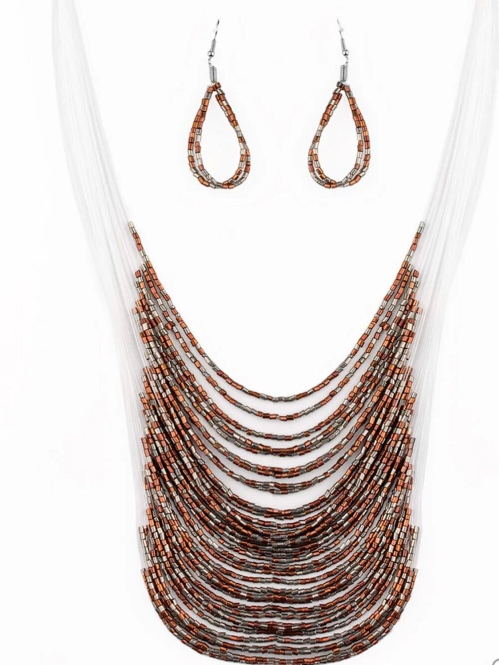 Paparazzi Catwalk Queen Multi Necklace & Earrings Set
